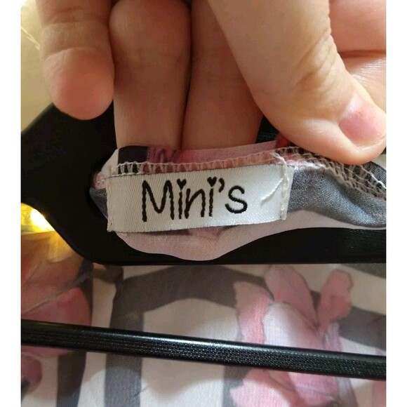 MINIS WOMANS SMALL SHEER FLORAL PINK BLACK ART BATHING SUIT COVER UP SHAWL BEACH - Picture 5 of 11